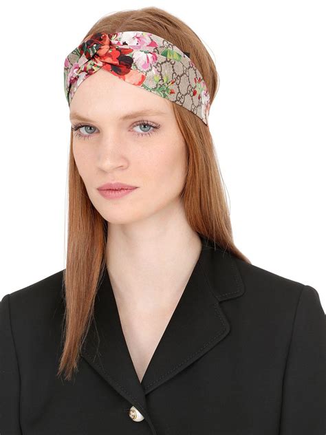 gucci blooms print silk headband|gucci headband tiktok.